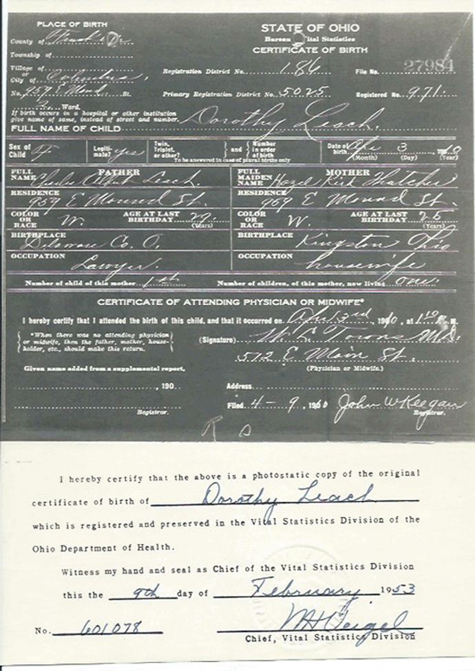 passport photocopy of birth certificate